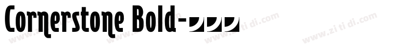 Cornerstone Bold字体转换